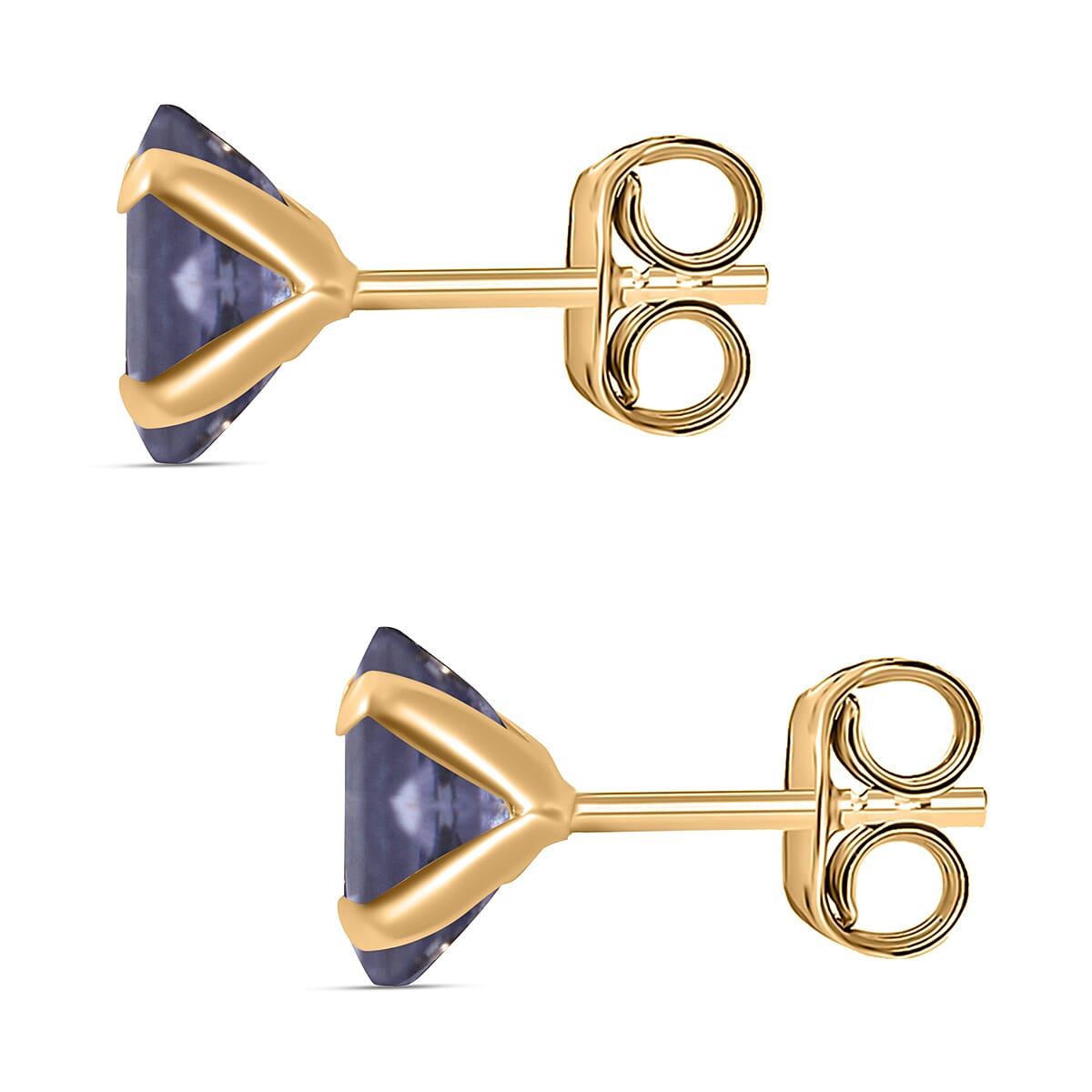 9K Yellow Gold Green Tanzanite Solitaire Stud Earrings 7545060 3
