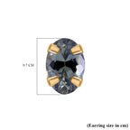 9K Yellow Gold Green Tanzanite Solitaire Stud Earrings