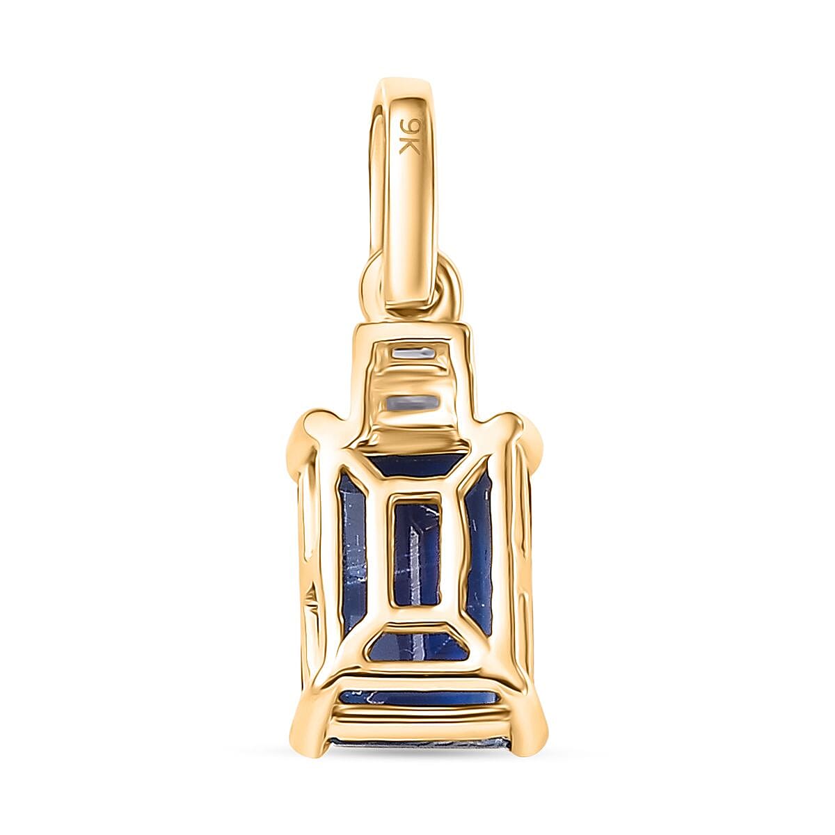 9K Yellow Gold AA Kyanite, White Diamond Pendant 1.81 Ct. 8251790 5
