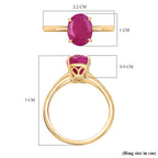 9K Yellow Gold Mozambique Ruby Ring 3.15 Ct.