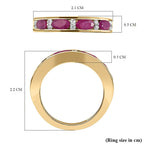 9K Yellow Gold Ruby and Diamond Ring 1.32 Ct.