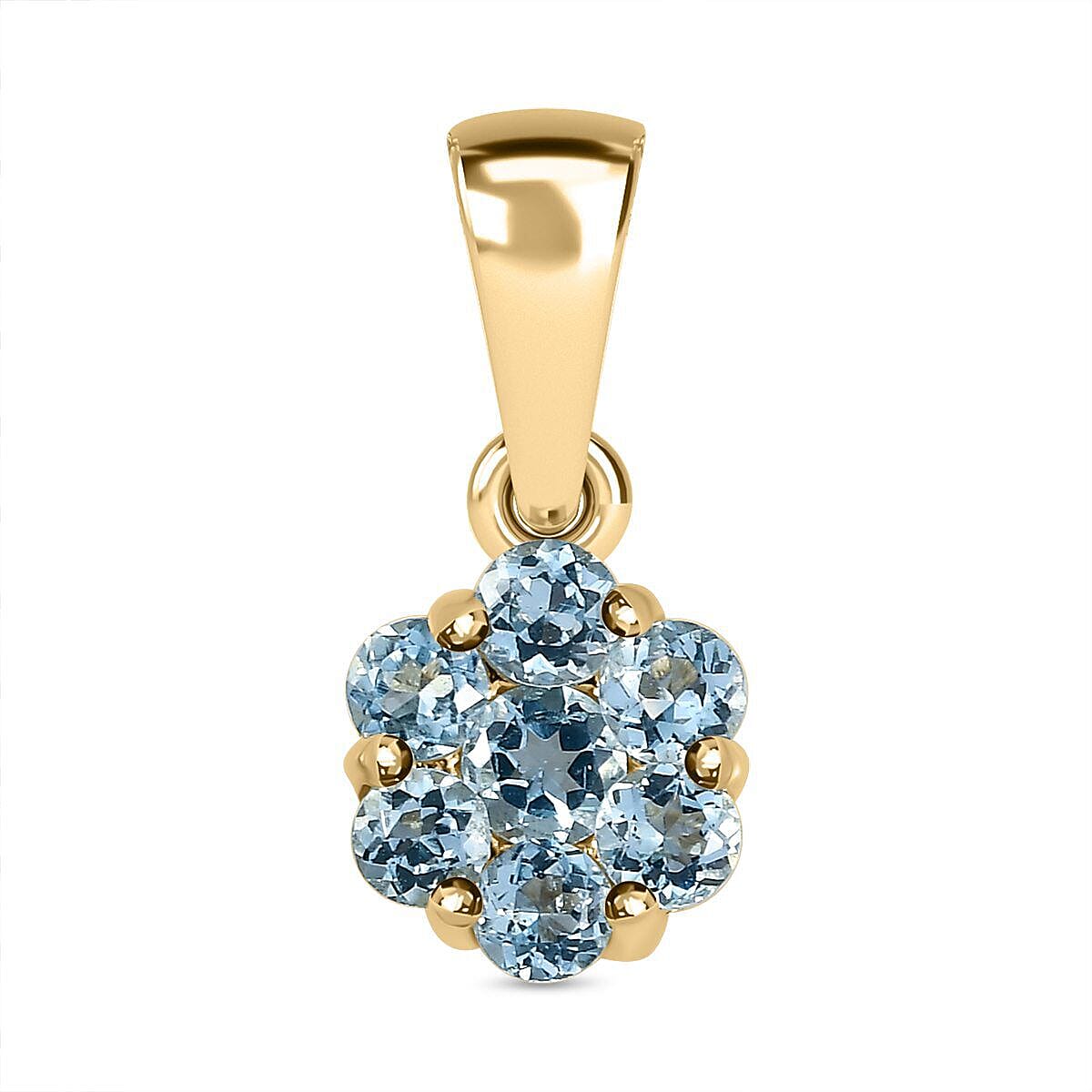 9K Yellow Gold Santamaria Aquamarine Pendant 7370569 0