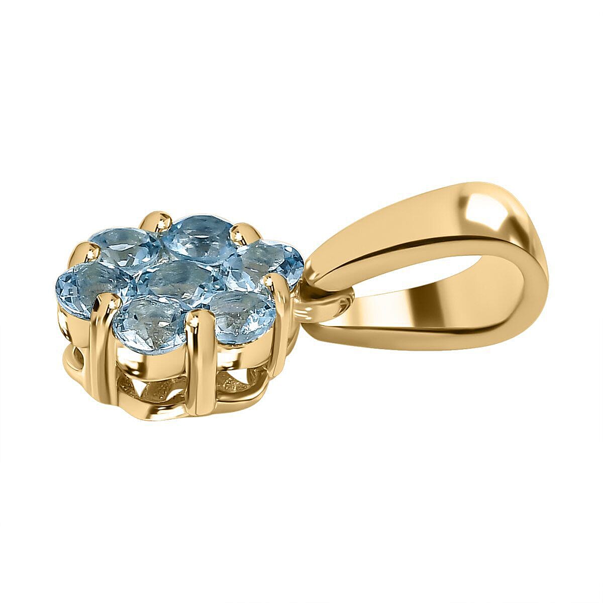 9K Yellow Gold Santamaria Aquamarine Pendant 7370569 3