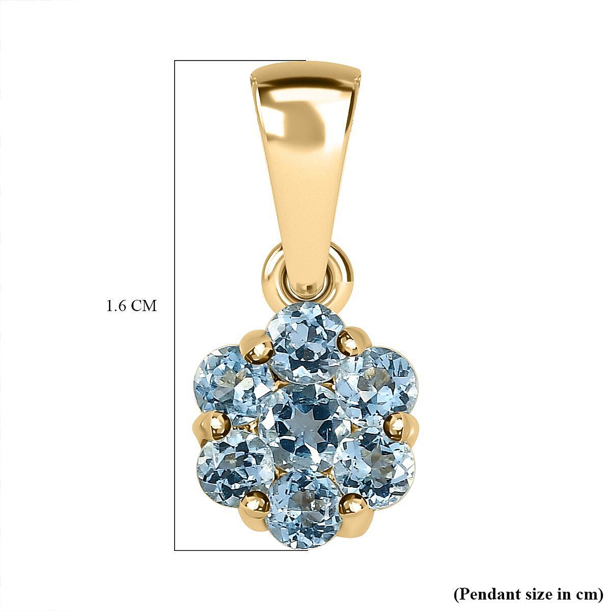 9K Yellow Gold Santamaria Aquamarine Pendant 7370569 5