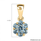 9K Yellow Gold Santamaria Aquamarine Pendant