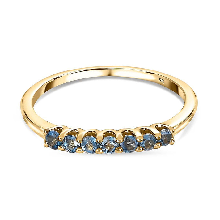 9K Yellow Gold  AA   Santamaria Aquamarine  Ring 0.28 ct,  Gold Wt. 1.2 Gms  0.280  Ct. 7370487 1