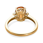 9K Yellow Gold Serra Gaucha Citrine and Diamond Ring 1.76 Ct.