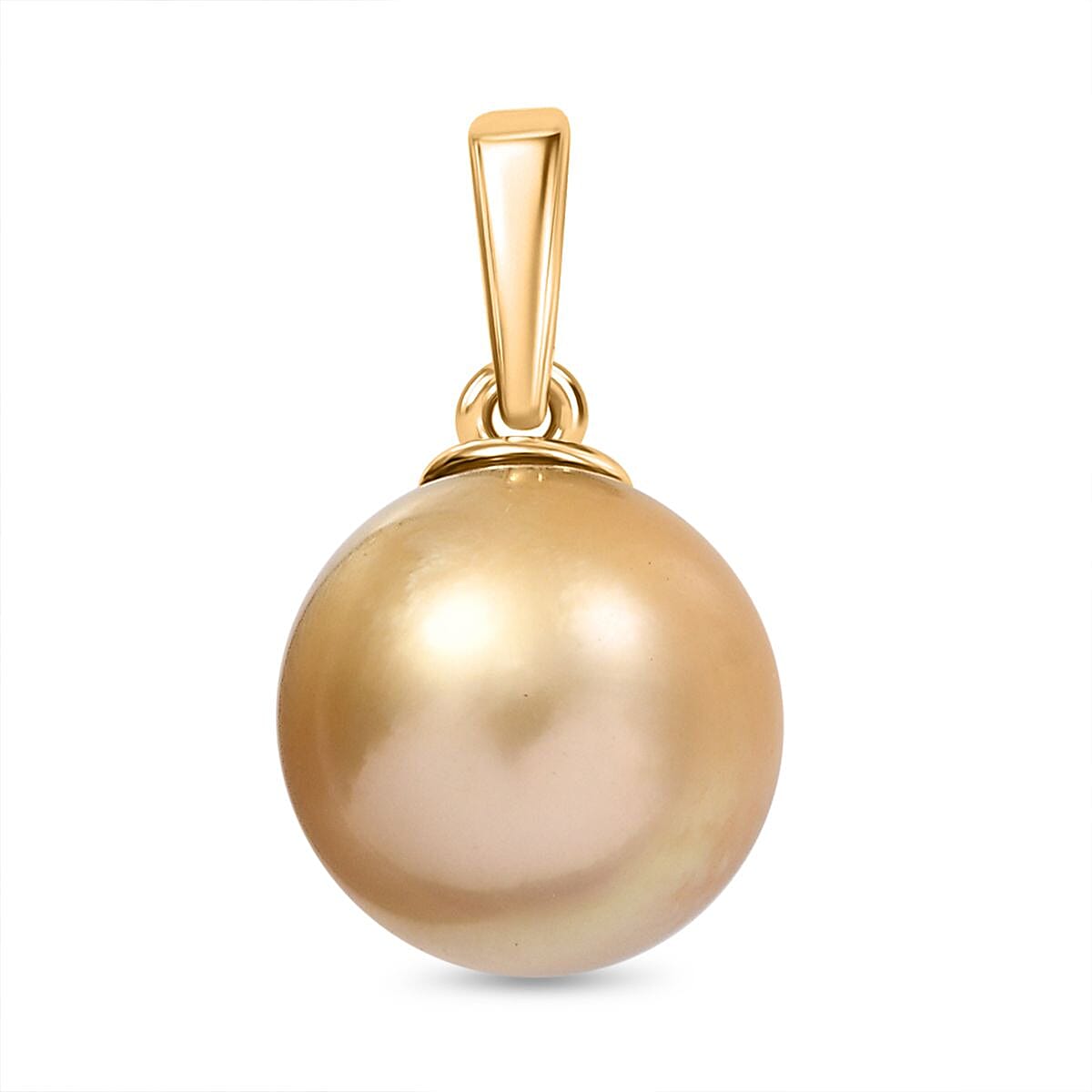 9K Yellow Gold AA South Sea Pearl (8mm-9mm) Pendant 5.59 Ct. 7986959 0