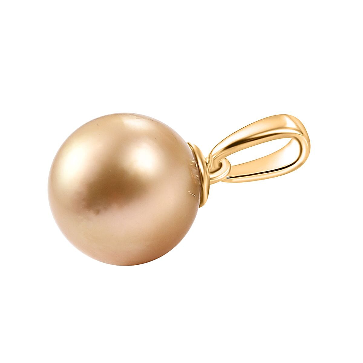 9K Yellow Gold AA South Sea Pearl (8mm-9mm) Pendant 5.59 Ct. 7986959 4