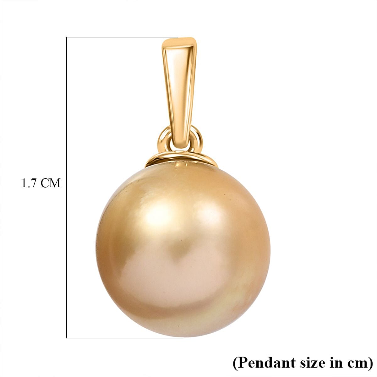 9K Yellow Gold AA South Sea Pearl (8mm-9mm) Pendant 5.59 Ct. 7986959 5