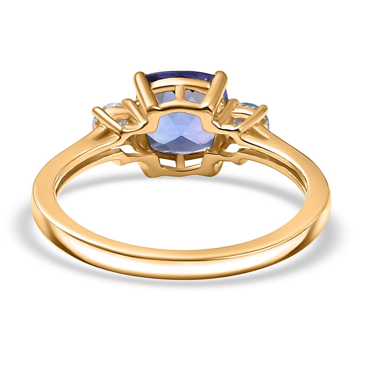 LUXURIANT 1.47 Ct. Tanzanite, Lab Grown Diamond Solitaire Ring in 9K Yellow Gold 8058835 5