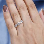 9K Yellow Gold  AA   Tanzanite ,  Moissanite  Main Stone With Side Stone Ring 0.42 ct,  Gold Wt. 1.66 Gms  0.420  Ct.