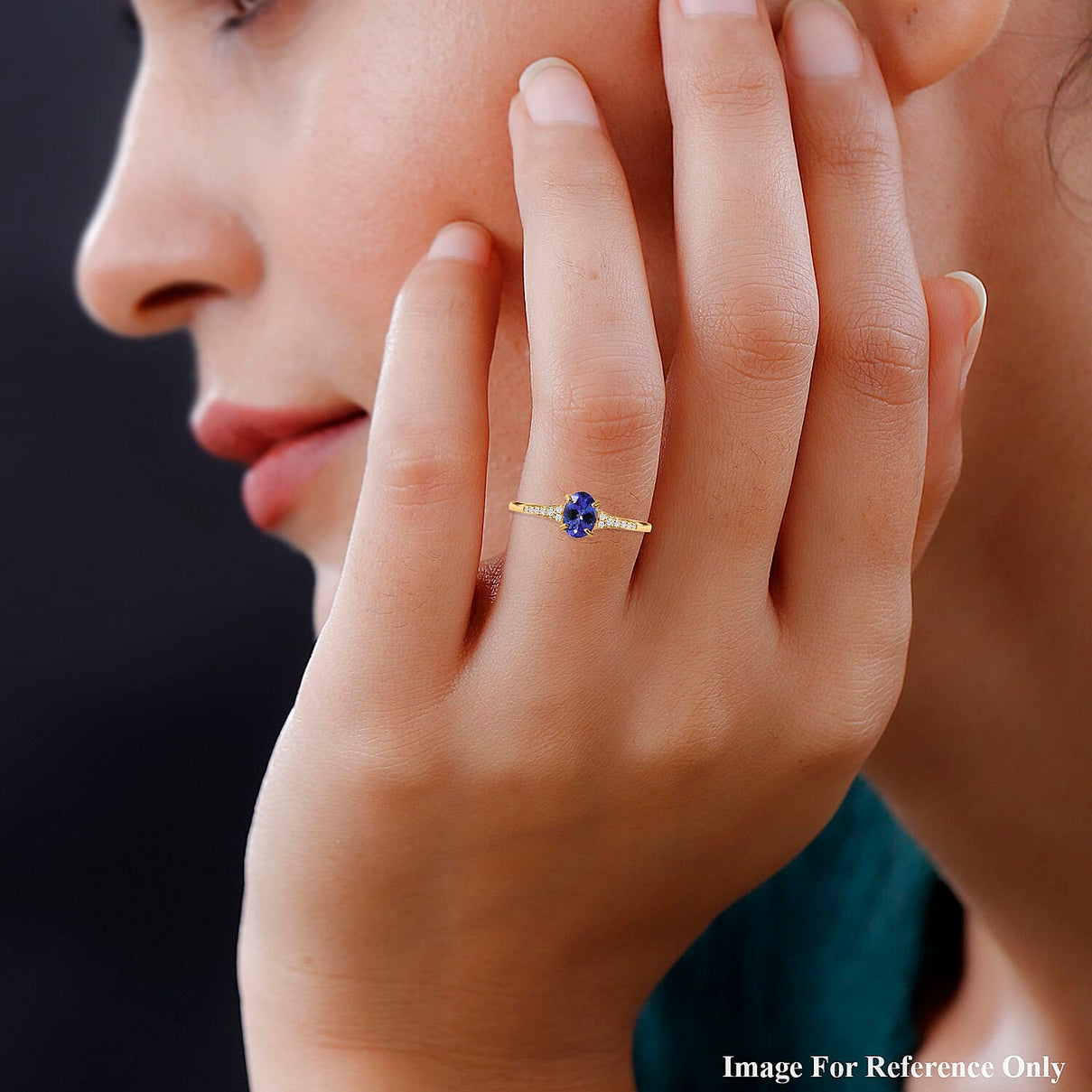 9K Yellow Gold Tanzanite and Moissanite Ring 1.00 Ct. 7539636 3