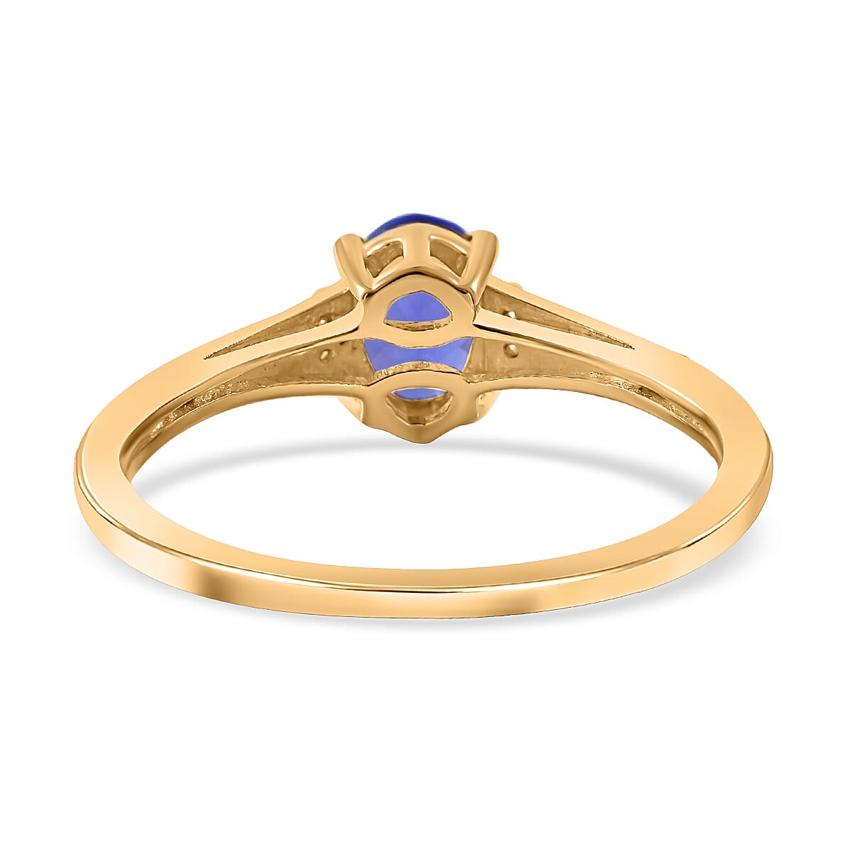 9K Yellow Gold Tanzanite and Moissanite Ring 1.00 Ct. 7539636 4
