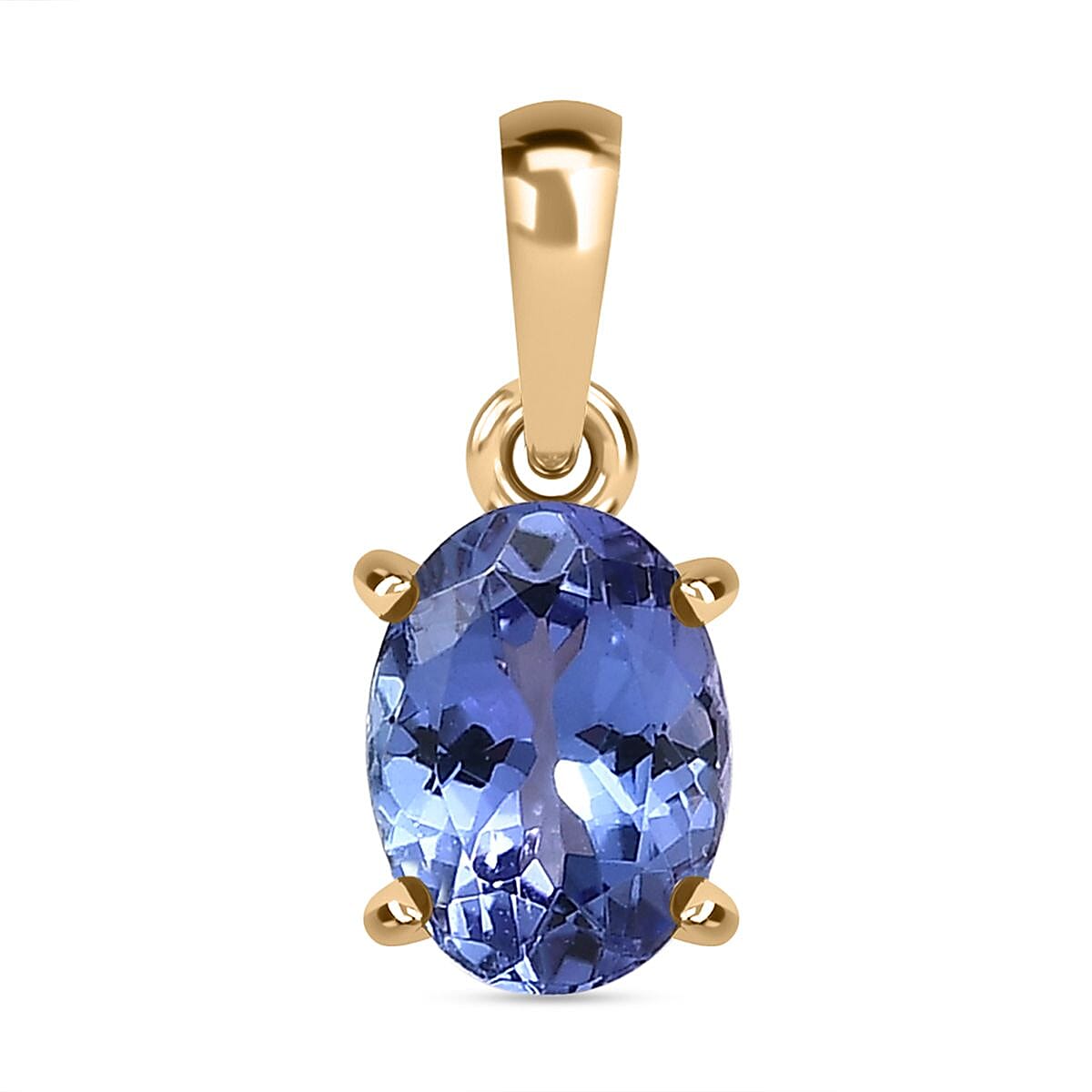 9K Yellow Gold Tanzanite Solitaire Pendant 8051040 0