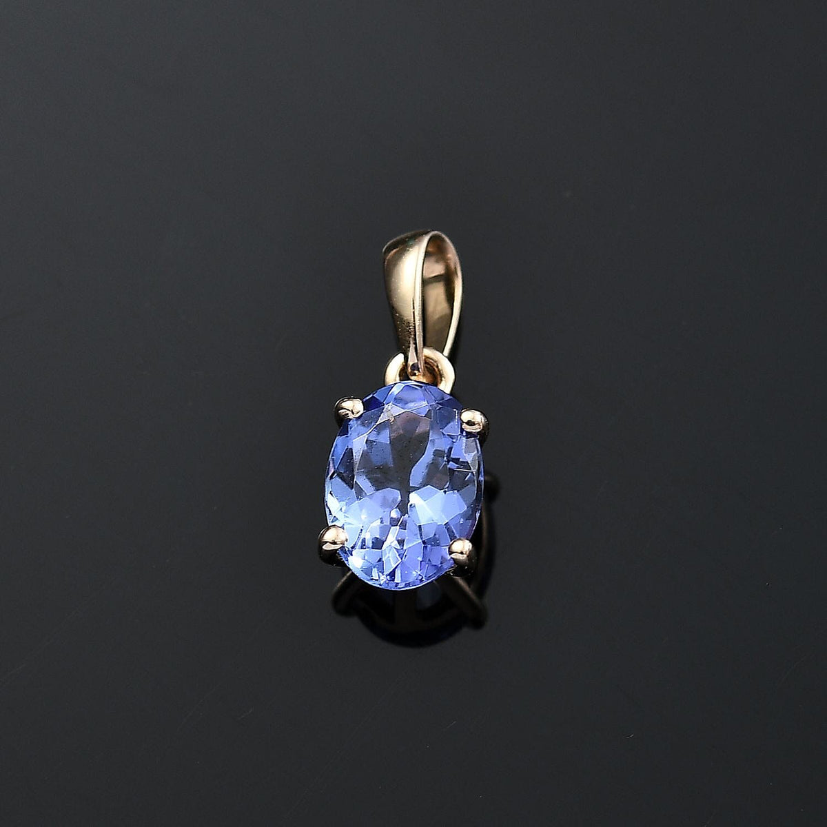 9K Yellow Gold Tanzanite Solitaire Pendant 8051040 3