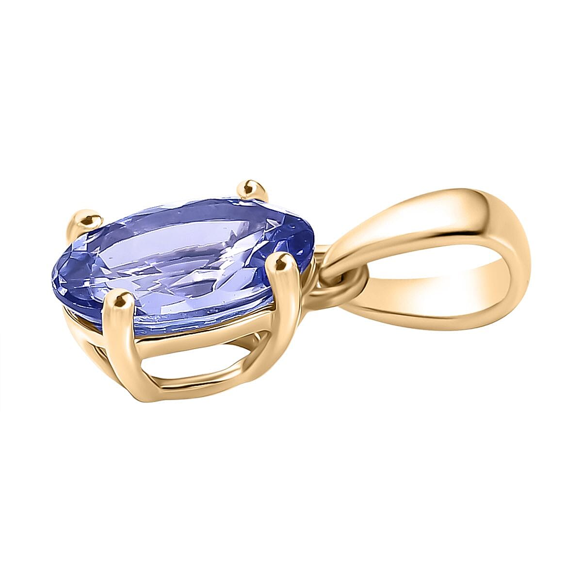 9K Yellow Gold Tanzanite Solitaire Pendant 8051040 4