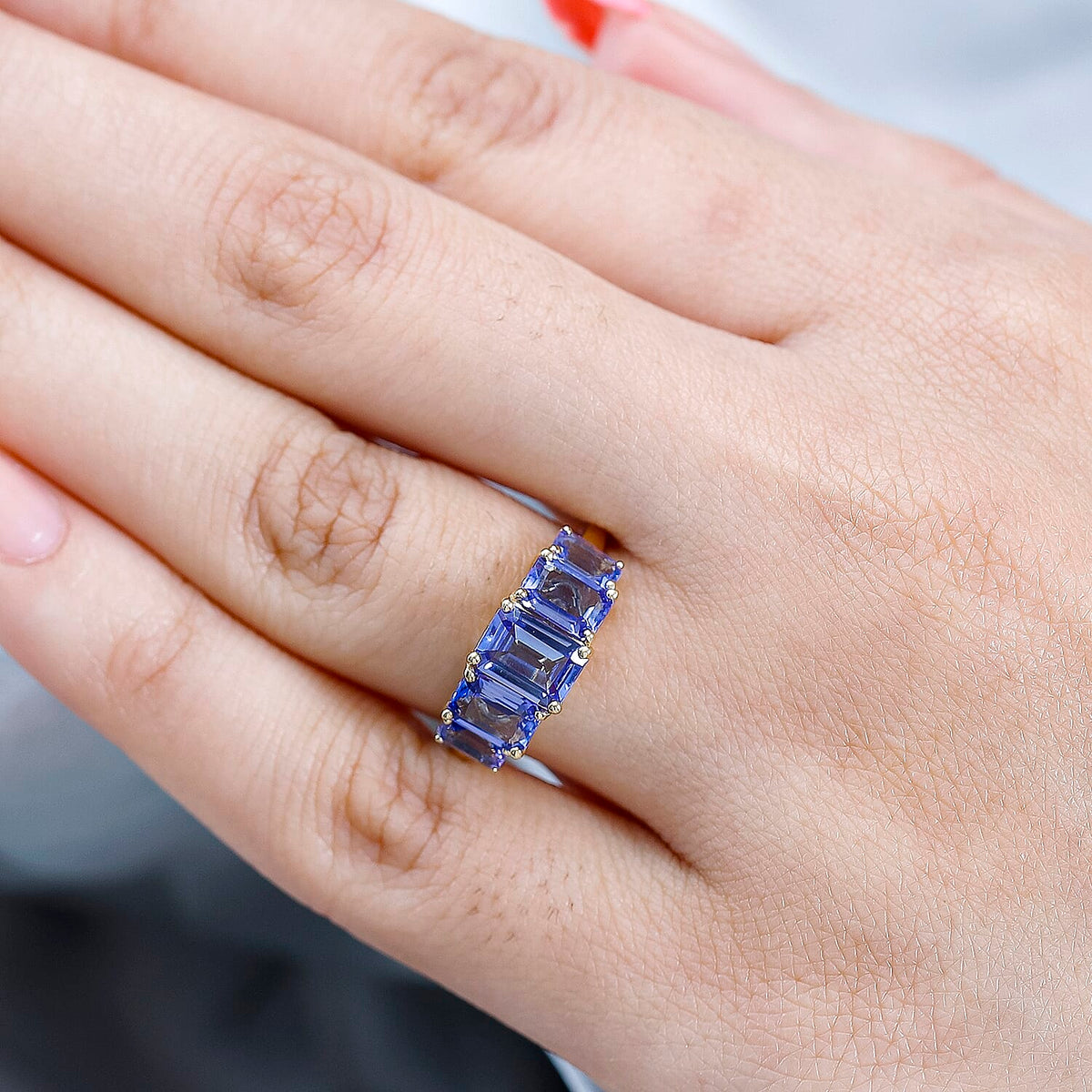 9K Yellow Gold AA Tanzanite Engagement Ring 2.74 ct,  Gold Wt. 1.61 Gms  2.740  Ct. 7632786 2