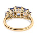 9K Yellow Gold Tanzanite 5 Stone Ring 2.74 Ct.