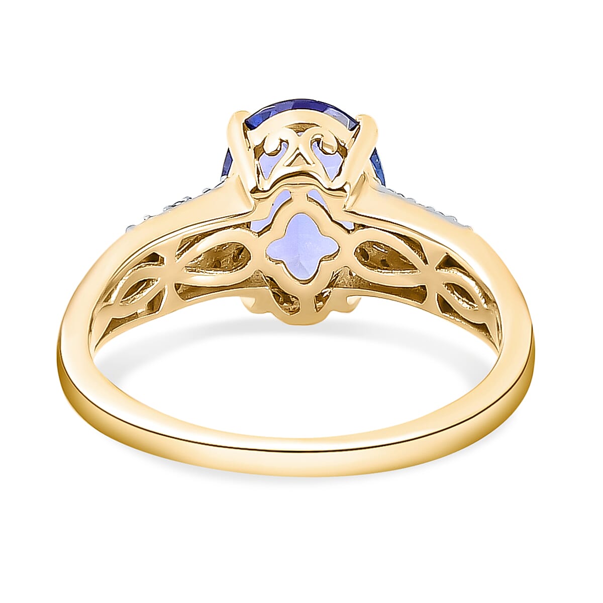 9K Yellow Gold AA Tanzanite Solitaire Ring with Diamond 2.05 Ct. 8847372 4