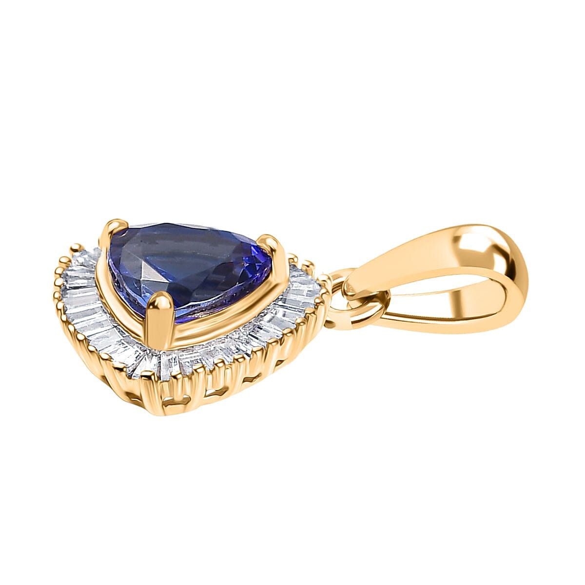 9K Yellow Gold Tanzanite &amp; Diamond Pendant 1.04 Ct. 8055648 4