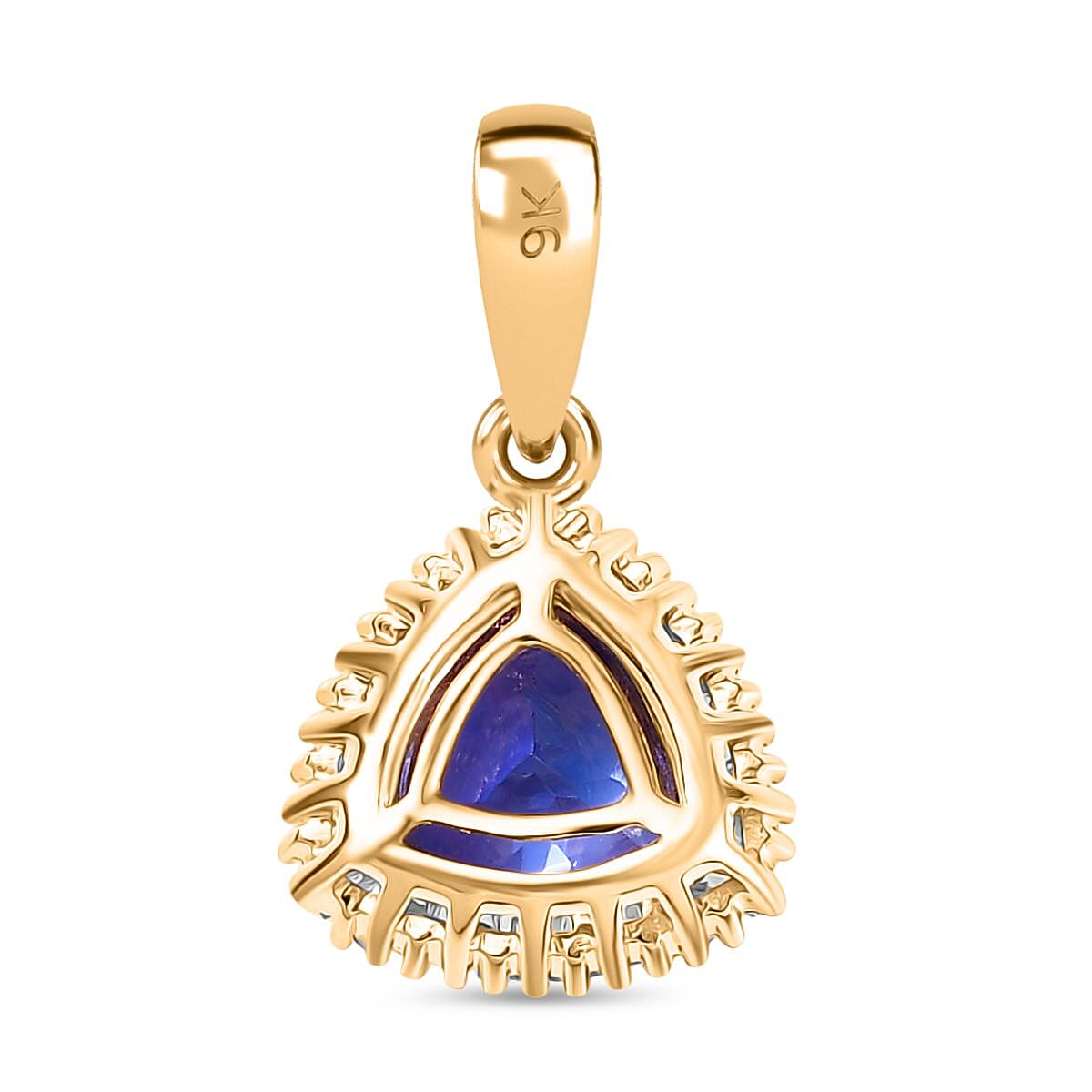 9K Yellow Gold Tanzanite &amp; Diamond Pendant 1.04 Ct. 8055648 5