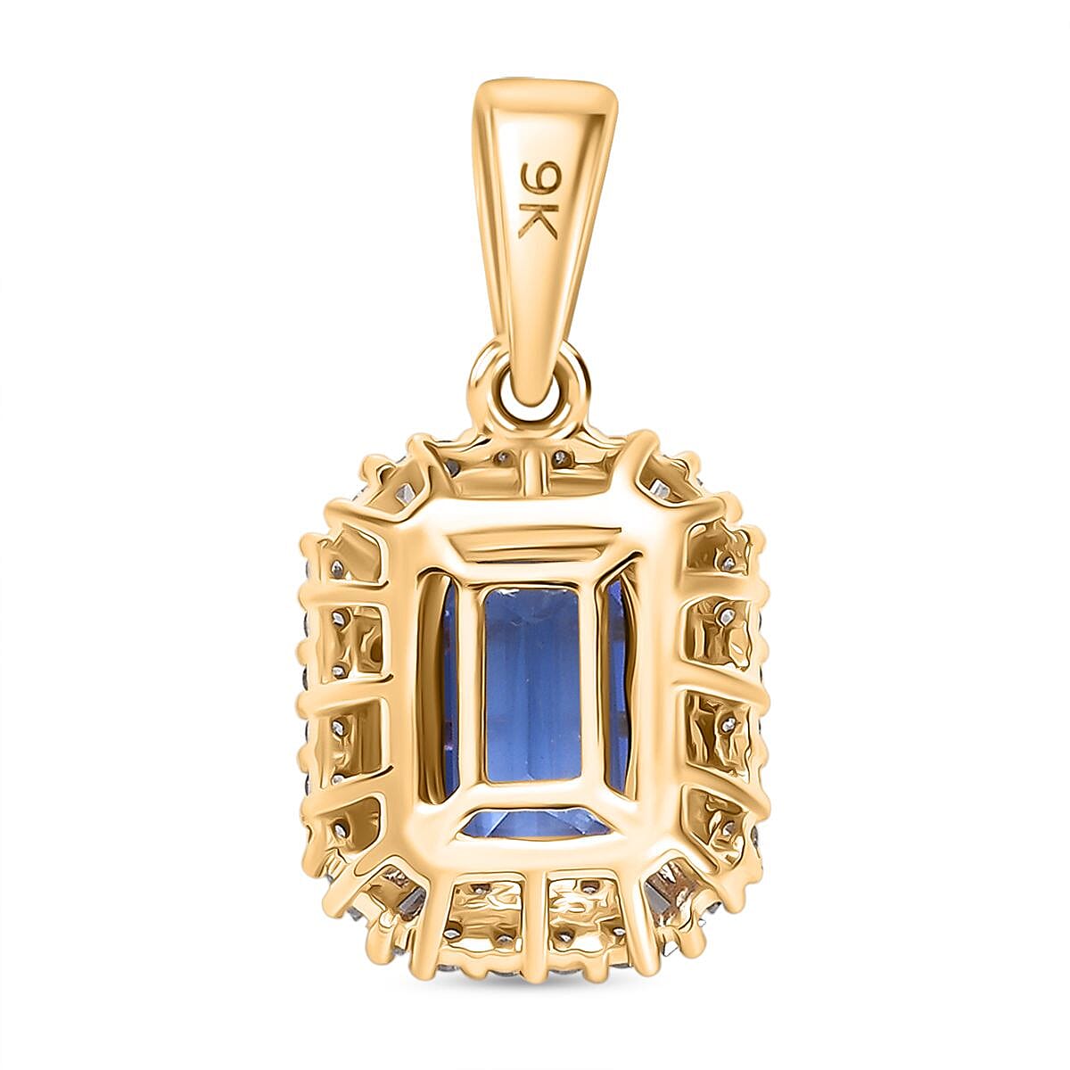 9K Yellow Gold  Tanzanite &amp; White Diamond Pendant 1.21 Ct. 8066533 5