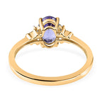 9K Yellow Gold Tanzanite & Diamond Ring 1.17 Ct