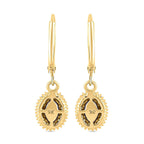 9K Yellow Gold Tanzanite and Diamond Earrings 1.45 Ct.
