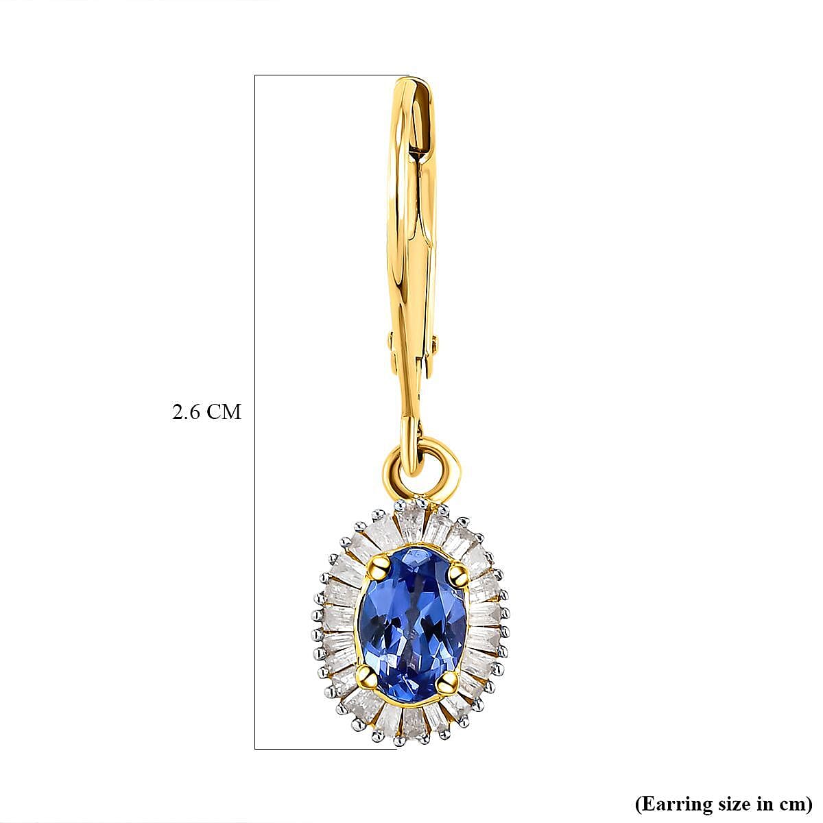 9K Yellow Gold AA Tanzanite and Diamond I3 GH Earrings 1.41 Ct 8943793 6