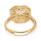 9K Yellow Gold AA Turkizite & White Diamond (I2-GH) Ring 2.18 Ct.