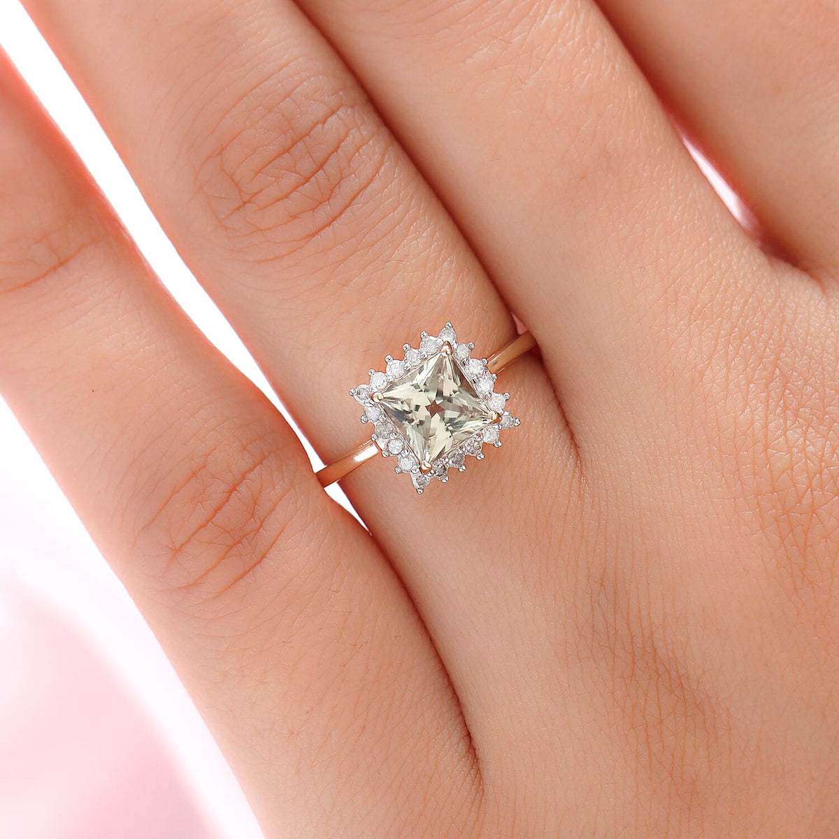 9K Yellow Gold AA Turkizite and Diamond Ring 1.41 Ct. 8853956 3