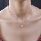 9K Yellow Gold AAA Chantaburi Yellow Sapphire & Diamond Pendant 1.33 Ct.