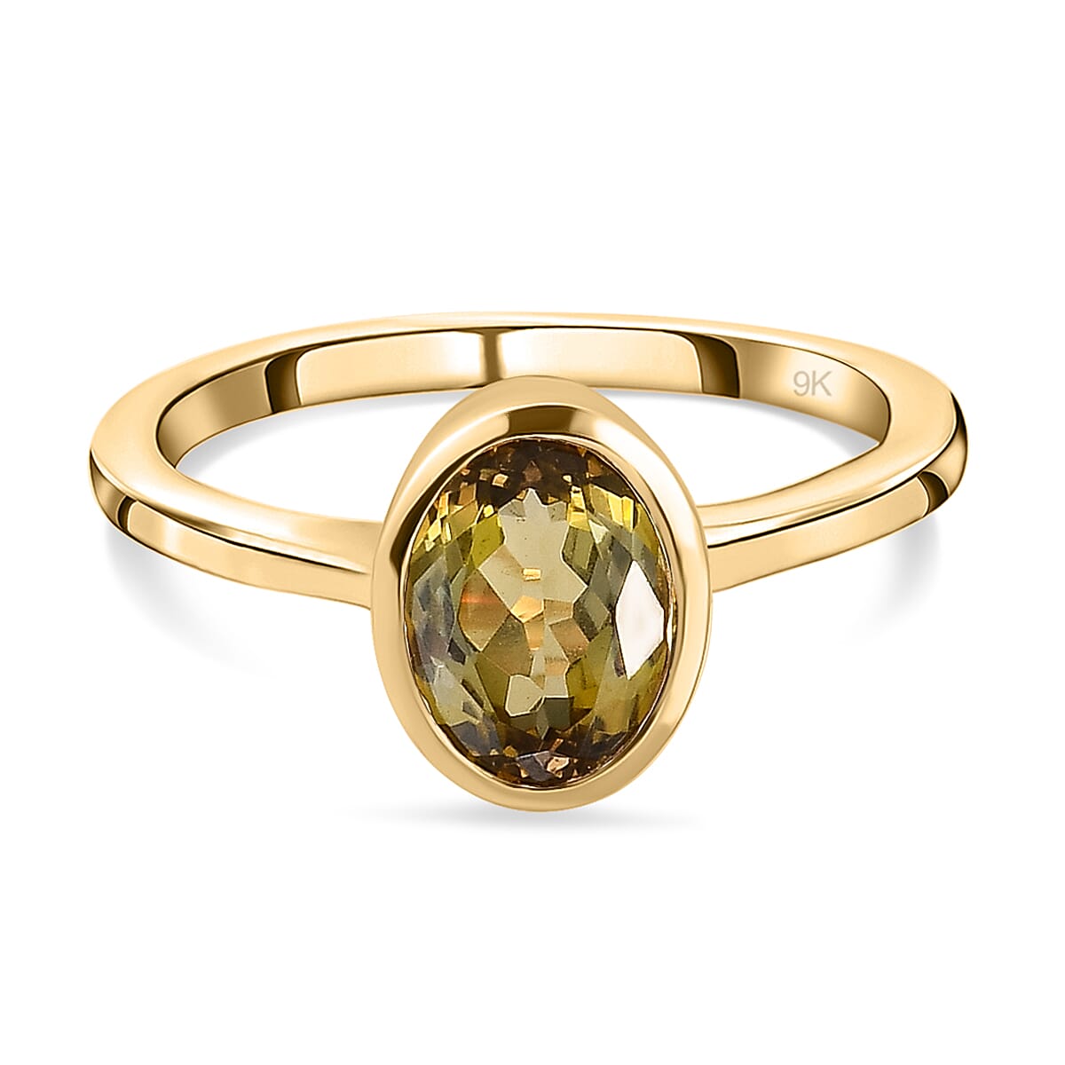 9K Yellow Gold AA Yellow Tanzanite Solitaire Ring 1.32 Ct 8883585 0