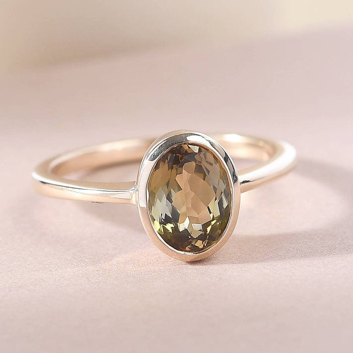 9K Yellow Gold AA Yellow Tanzanite Solitaire Ring 1.32 Ct 8883585 2