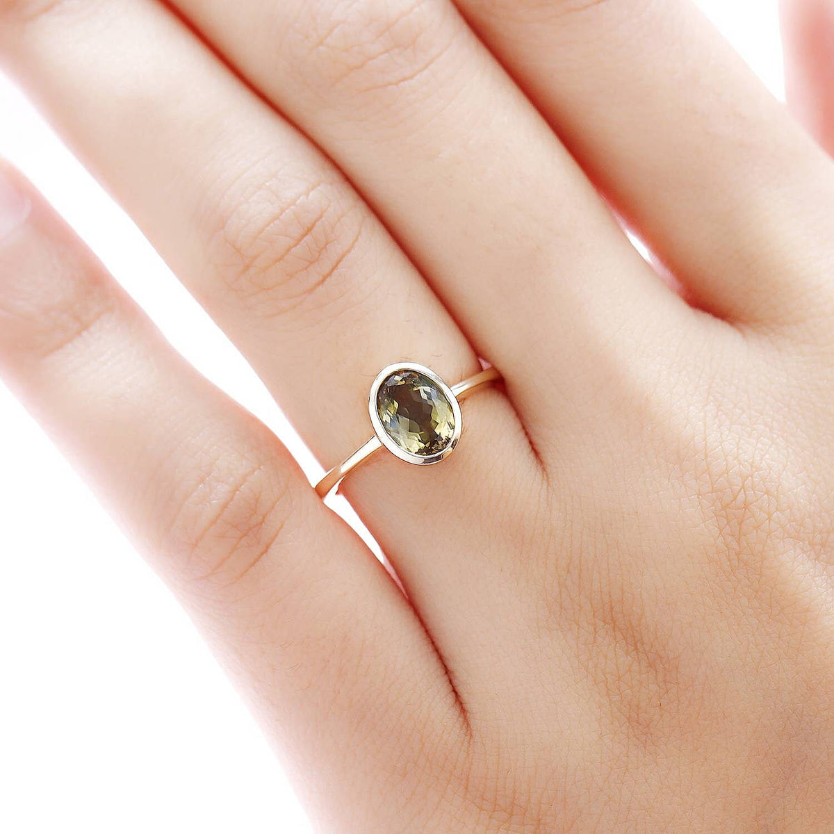 9K Yellow Gold AA Yellow Tanzanite Solitaire Ring 1.32 Ct 8883585 3