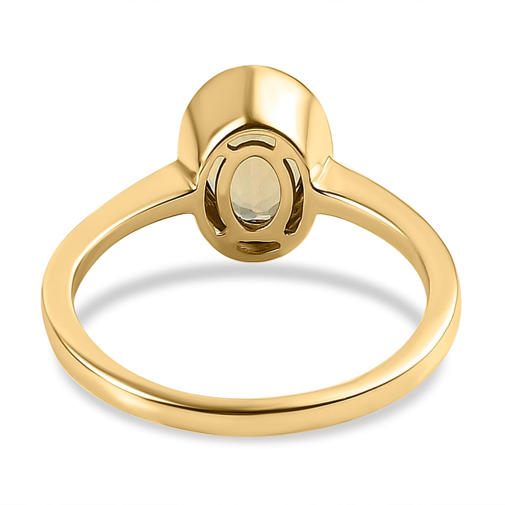 9K Yellow Gold Natural Yellow Tanzanite Solitaire Ring 1.32 Ct.