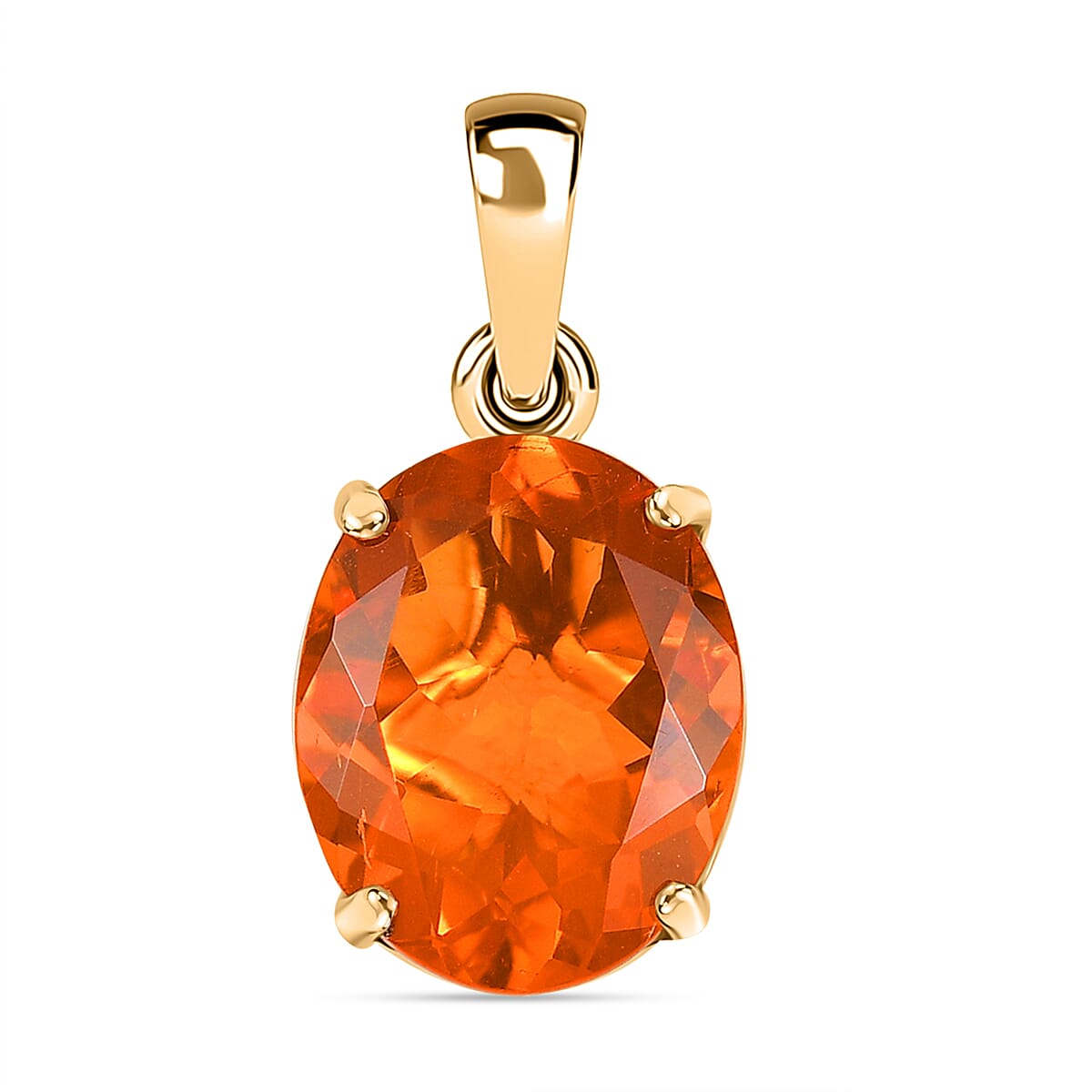 9K Yellow Gold AAA Crimson Fire Opal Pendant 1.94 Ct. 8058340 0