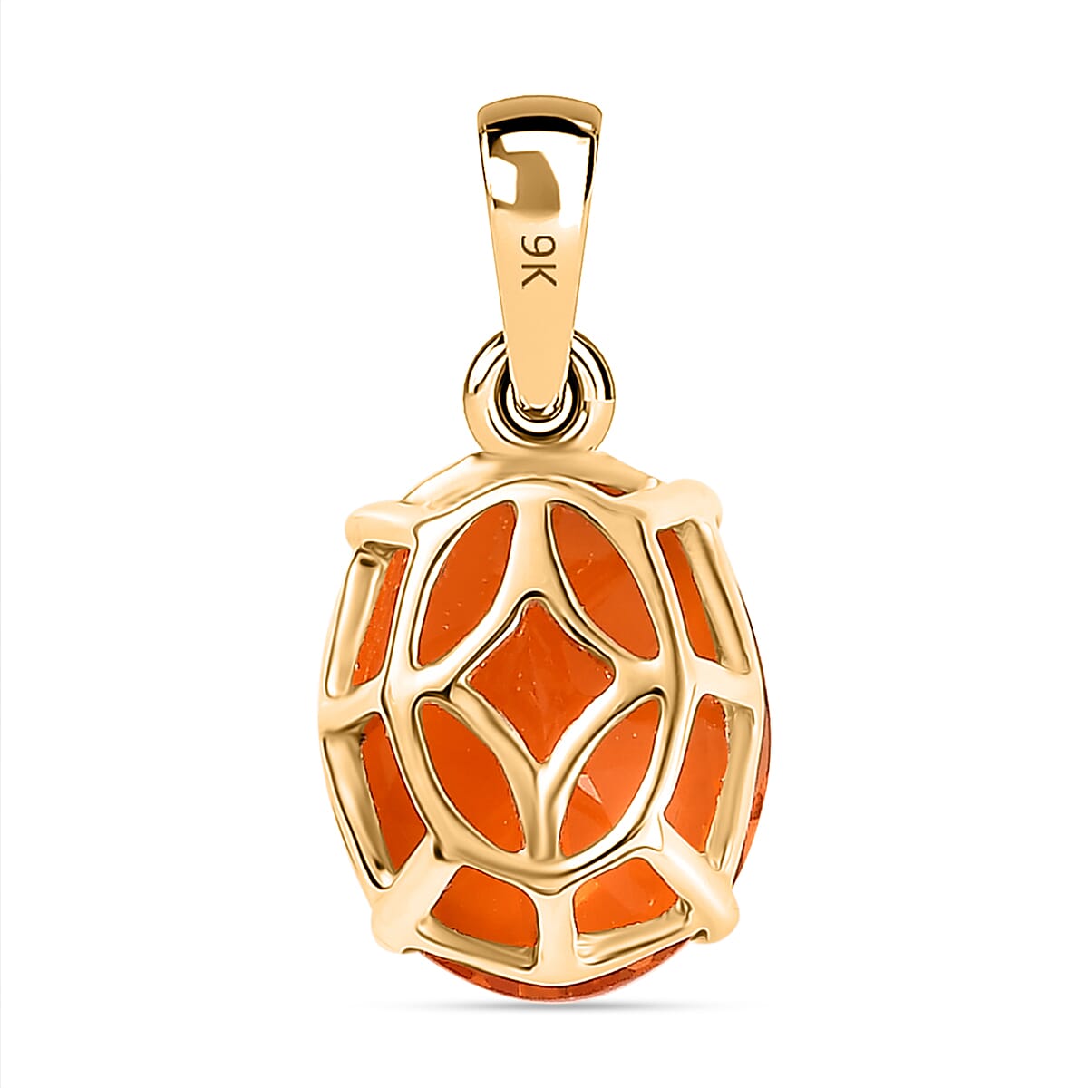 9K Yellow Gold AAA Crimson Fire Opal Pendant 1.94 Ct. 8058340 5