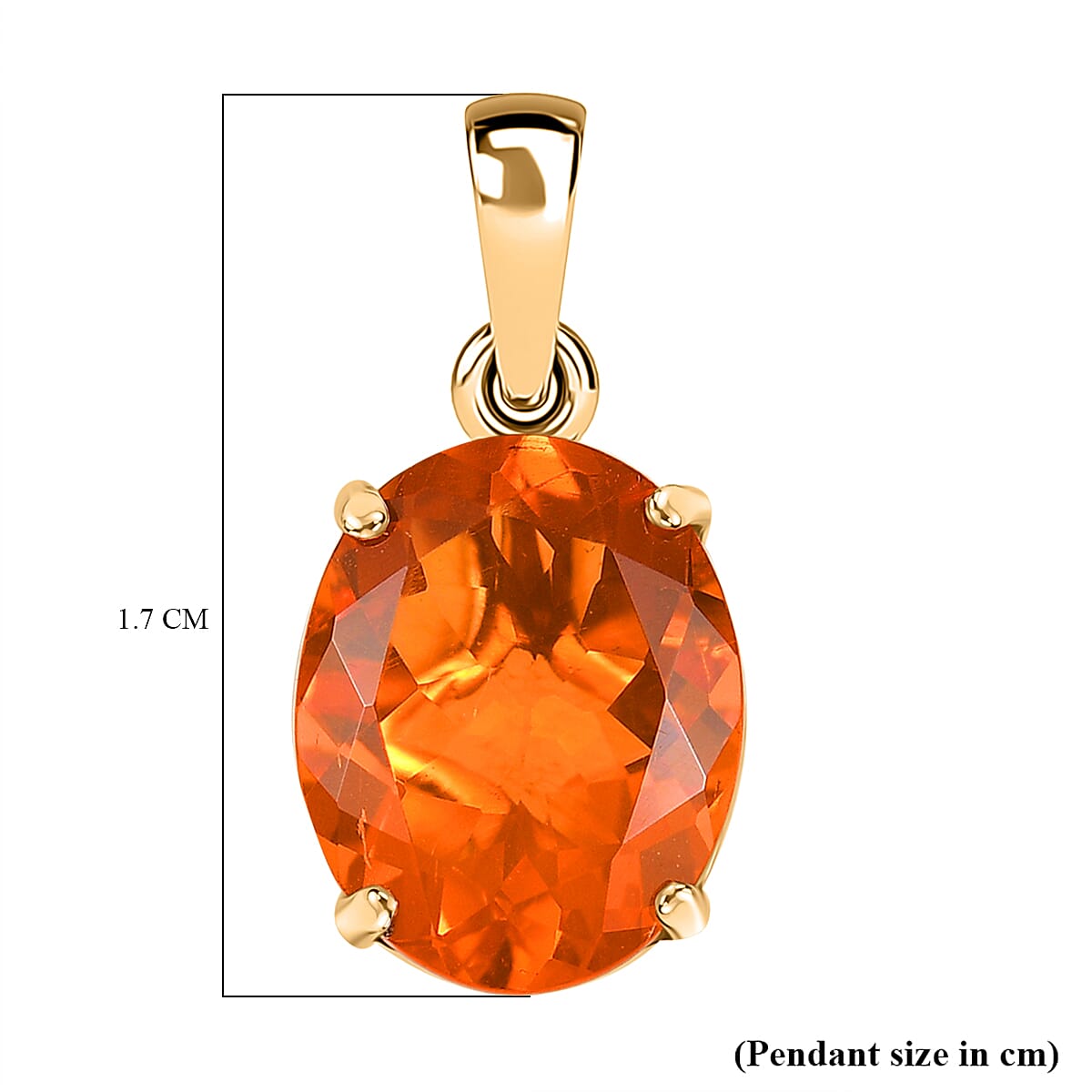 9K Yellow Gold AAA Crimson Fire Opal Pendant 1.94 Ct. 8058340 6