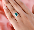 Collectors Edition 9K Yellow Gold AAA Gemfields Emerald & Diamond Halo Ring 2.00 Ct.