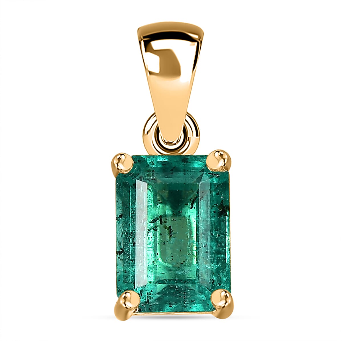 AAA Emerald Pendant in 9K Yellow Gold 7862242 0