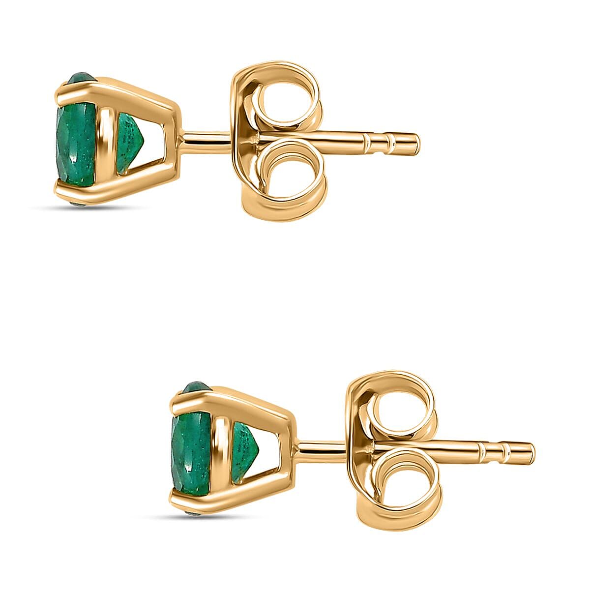 9K Yellow Gold AAA Gemfields Emerald Studds 7763239 4