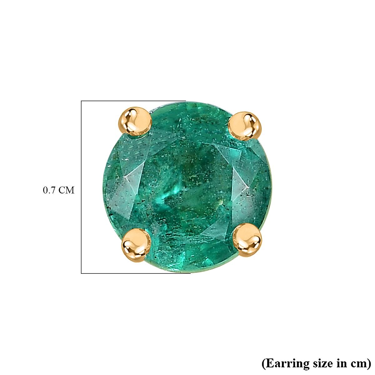 9K Yellow Gold AAA Gemfields Emerald Studds 7763239 5