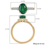 9K Yellow Gold AAA Gemfields Emerald and Diamond Ring 1.27 Ct.