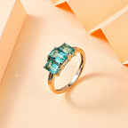 9K Yellow Gold AAA Gemfield Zambian Emerald & Diamond Ring 2.25 Ct.