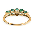 9K Yellow Gold AAA Gemfields Emerald and Diamond Ring 1.32 Ct