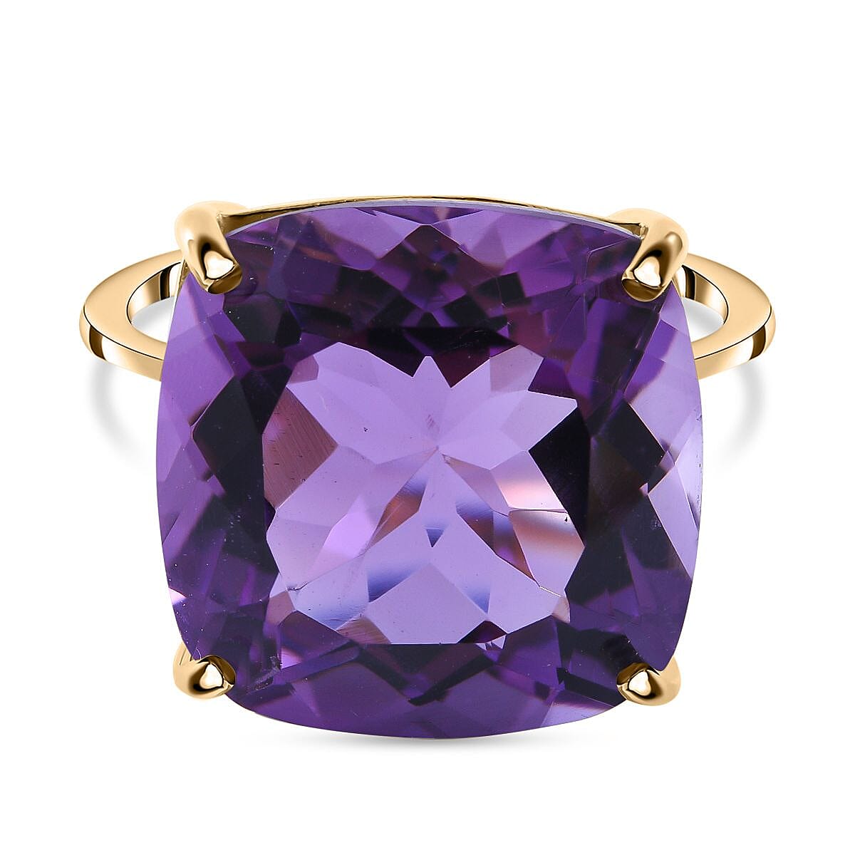 10 Ct AAA Lusaka Amethyst Ring in 9K Yellow Gold 7210352 6