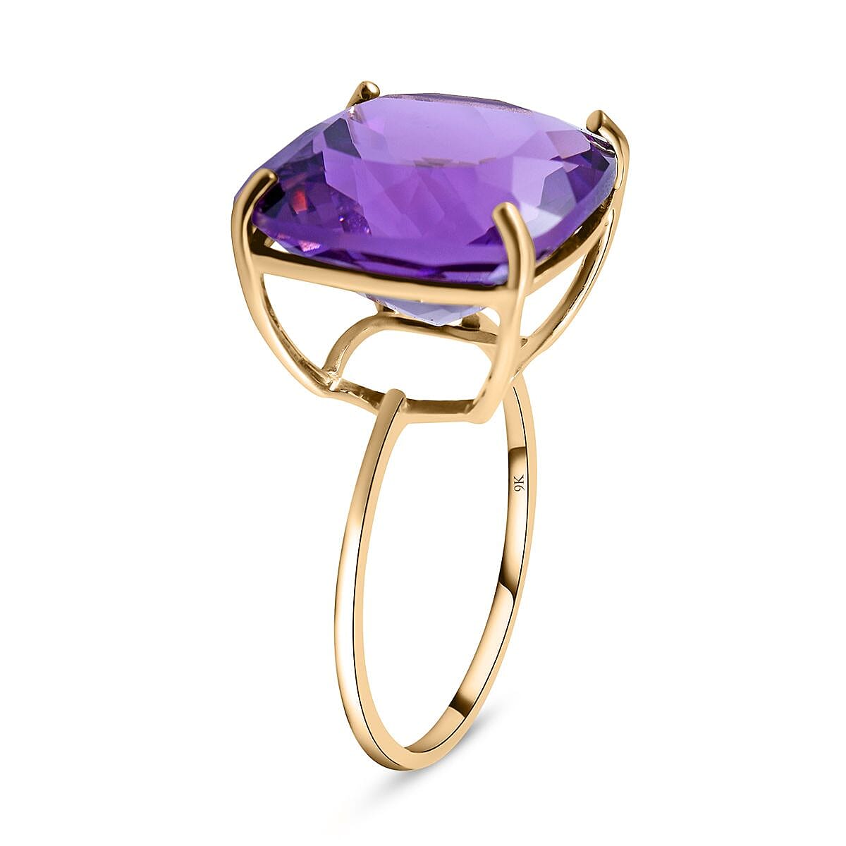 10 Ct AAA Lusaka Amethyst Ring in 9K Yellow Gold 7210352 9