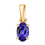 One Time Deal - 9K Yellow Gold AAA Tanzanite Solitaire Pendant